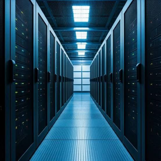 Nebius Group server racks in a modern, high-density AI data center facility.