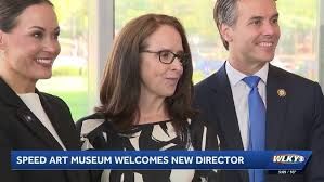 Kathleen Jameson, the newly appointed director of the Speed Art Museum, standing in the museum lobby.