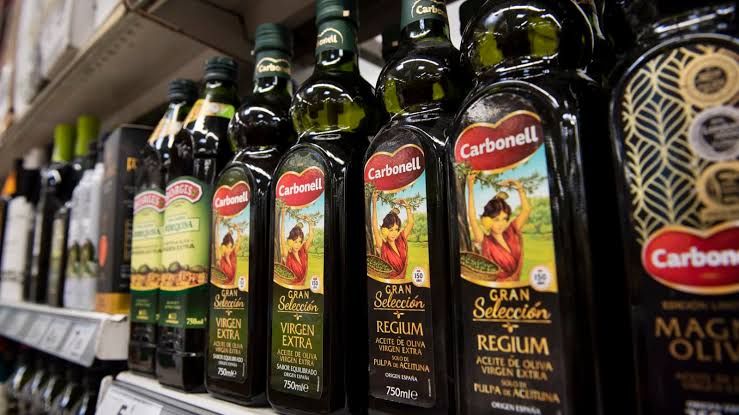 Olive groves in Jaen, Spain, the region responsible for producing over half of Spain's total olive oil supply.